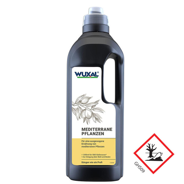 Wuxal® Mediterrane Pflanzen 1 L – Flüssigdünger für Oleander, Olive & Zitruspflanzen