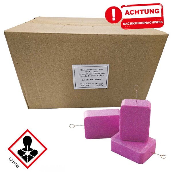 Festköder Difenacoum 100g mit Draht 10kg